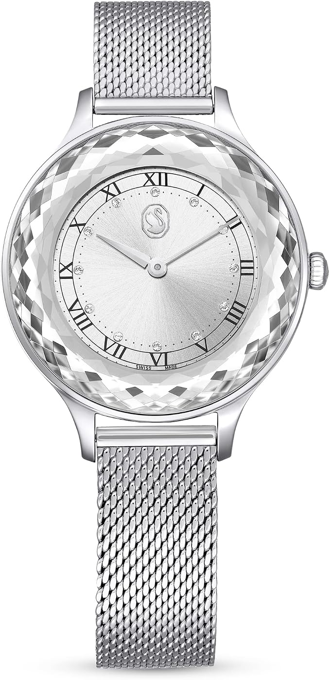 Swarovski Octea Nova Sapphire Glass Bezel Silver Dial Silver Steel Women's Watch 5650039