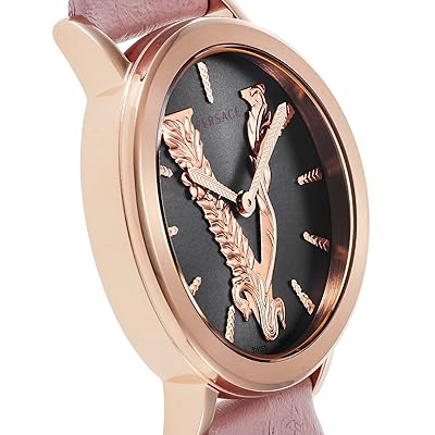 Versace Virtus Quartz Grey Dial Pink Leather Strap Watch for Women - VEHC00319 VEHC00319 - Image 6