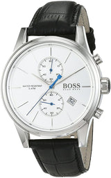 Hugo Boss Jet Black Dial Leather Strap Men's Watch HB1513282 - The Watches Men & CO #6