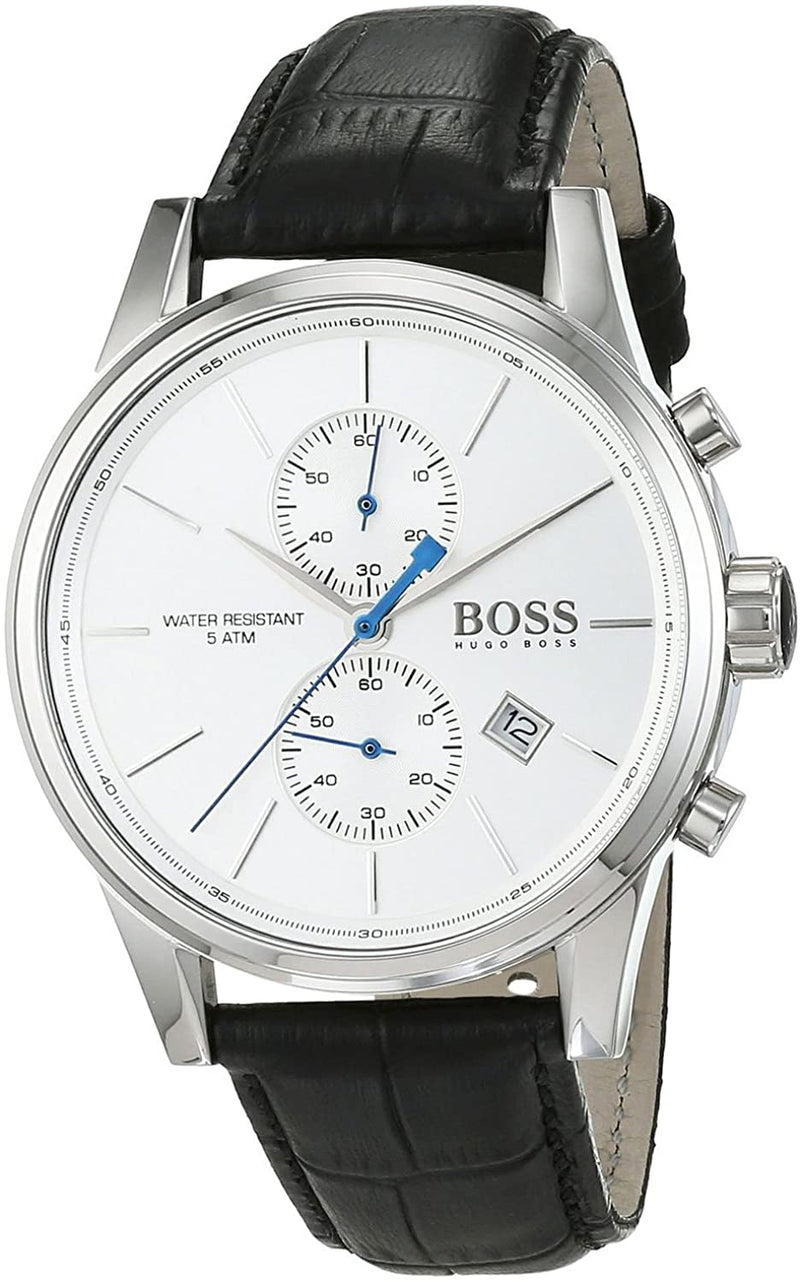 Hugo Boss Jet Black Dial Leather Strap Men's Watch HB1513282 - The Watches Men & CO #6