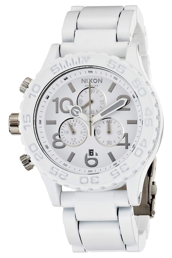 Nixon 42-20 Chronograph White and Silver Men's Watch A037-1255