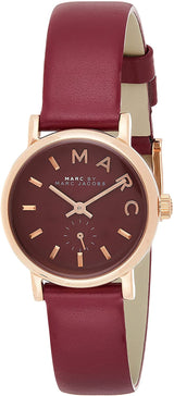 Marc by Marc Jacobs Women's Red Dial Leather Band Watch  MBM1271 - Big Daddy Watches