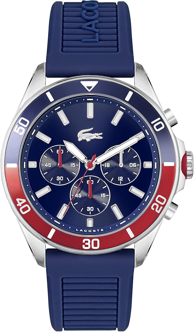 Lacoste TIEBREAKER Blue Silicone Chronograph Men's Watch - 2011154