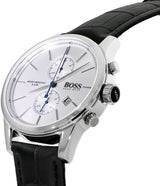 Hugo Boss Jet Black Dial Leather Strap Men's Watch HB1513282 - The Watches Men & CO #4