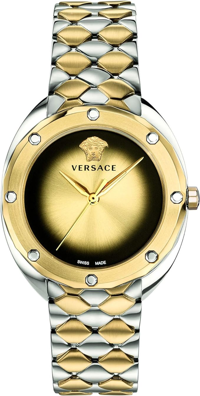 Versace Shadov Gold-Tone Sunray Women's Watch  VEBM00518 - The Watches Men & CO