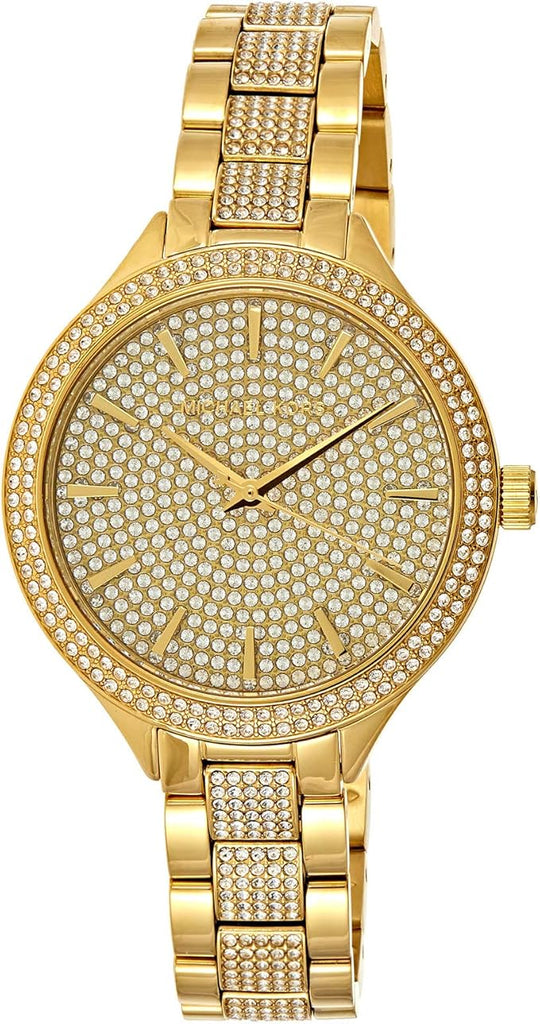 Michael Kors Slim Runway Pavé Gold-Tone Women's Watch - MK3632