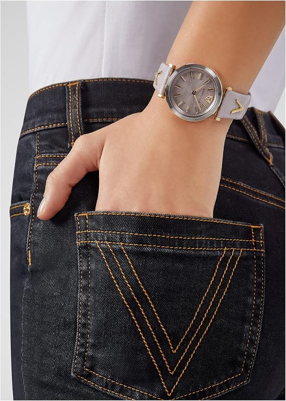 Versace V-Twist Light Pink Dial Quartz Ladies Watch - VELS00219