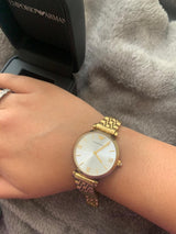 EMPORIO ARMANI Classic Gold-tone Ladies Watch AR1877 (DEFECT)