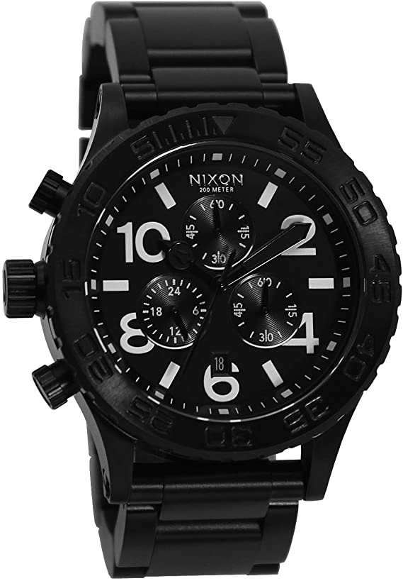 Nixon 42-20 Chrono Black Dial Steel Men's Watch A037-001