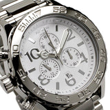 Nixon 42-20 Chrono High Polish White Silver Men's Watch A037-945