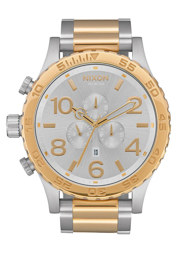 Nixon 51-30 Silver & Gold Men's Watch A083-1921