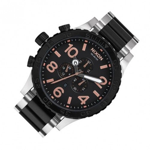 Nixon 51-30 Chrono Black Rose Gold Men's Watch A083-2051