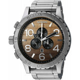 Nixon 51-30 Chrono Silver & Brown Men's Watch A083-2457