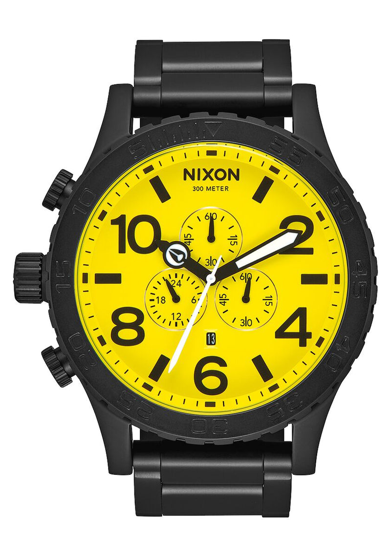 Nixon 51-30 Chrono Black & Yellow Dial Men's Watch A083-3132