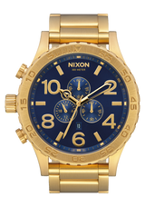 Nixon 51-30 Chrono All Gold Blue Face Watch A083-3334-00