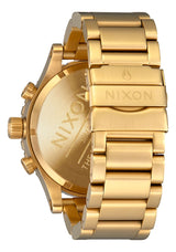 Nixon 51-30 Chrono All Gold Blue Face Watch A083-3334-00