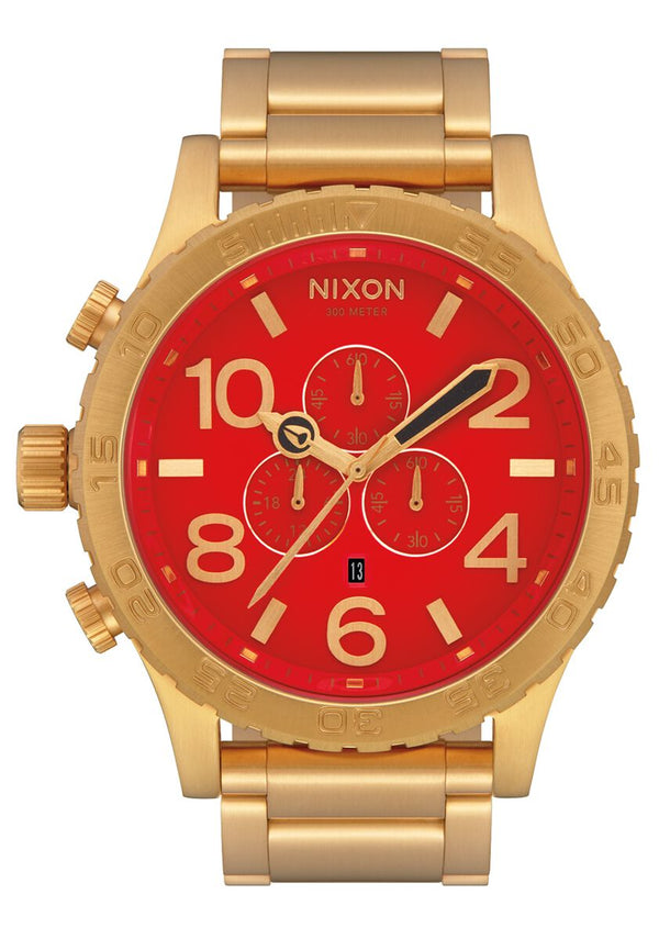 Nixon 51-30 Chrono Red Gold Men's Watch A083-514