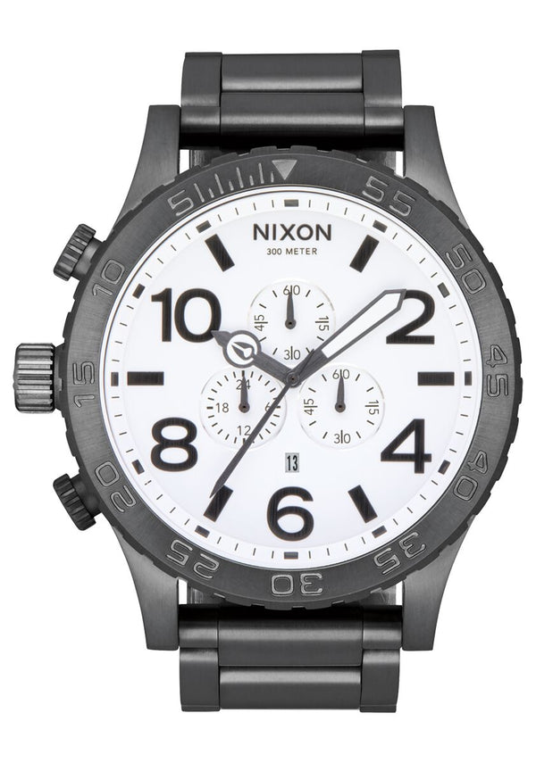 Nixon 51-30 All Gunmetal & White Men's Watch A083-681