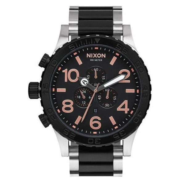 Nixon 51-30 Chrono Black Rose Gold Men's Watch A083-2051