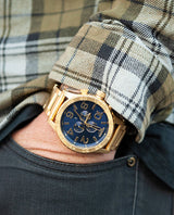 Nixon 51-30 Chrono All Gold Blue Face Watch A083-3334-00