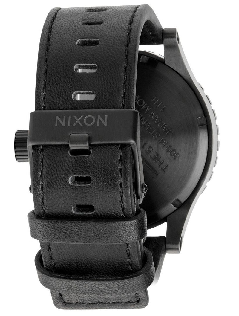 Nixon 51-30 Chrono Leather All Black Men's Watch A124-001