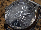 Nixon 51-30 Chrono Leather All Black Men's Watch A124-001