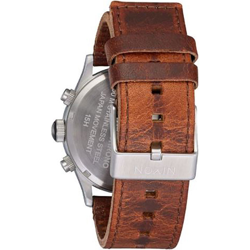 Nixon Sentry Brown Leather Chronograph Men's Watch A405-2334