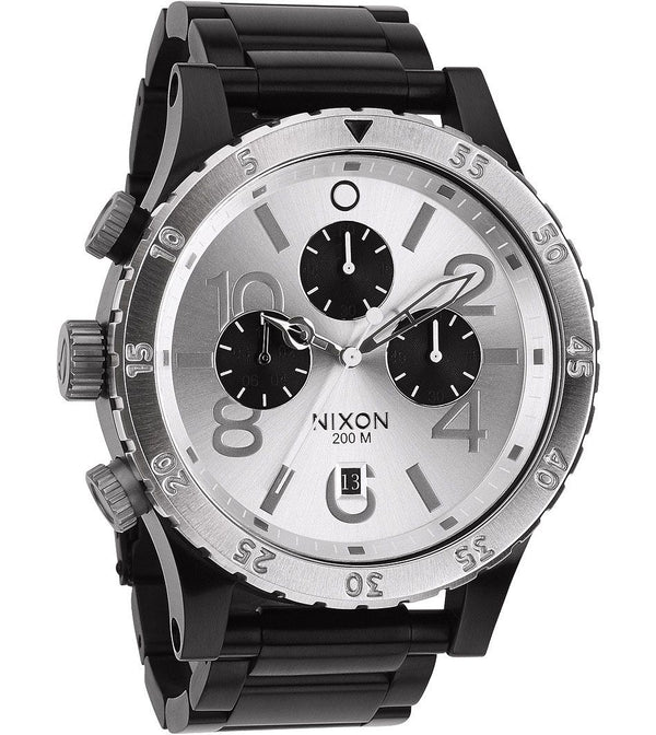 Nixon 48-20 Chronograph Silver Dial Men's Watch A486-180