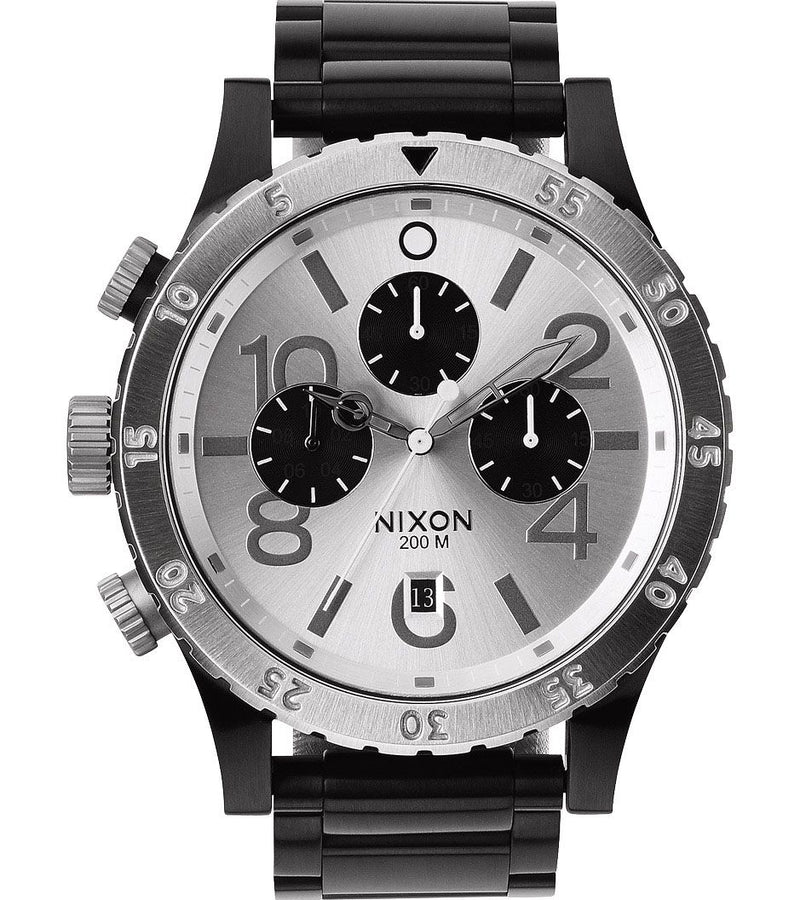 Nixon 48-20 Chronograph Silver Dial Men's Watch A486-180