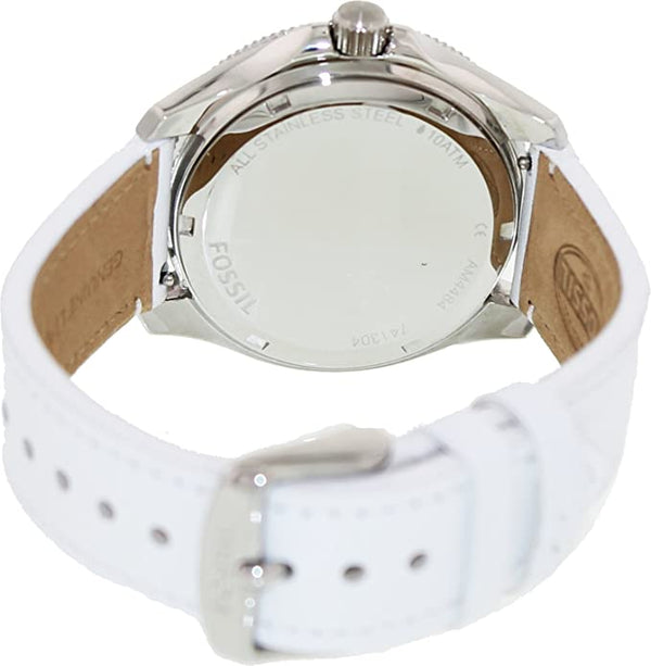 Fossil Cecile White Leather Quartz Women's Watch AM4484