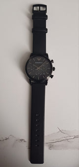 Emporio Armani Classic Chronograph Black Dial Men's Watch AR1737 (DEFECT)