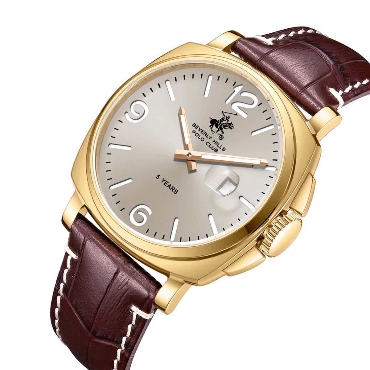 Beverly Hills Polo Club 5 Years Gold Red Leather Watch BP3867X.162