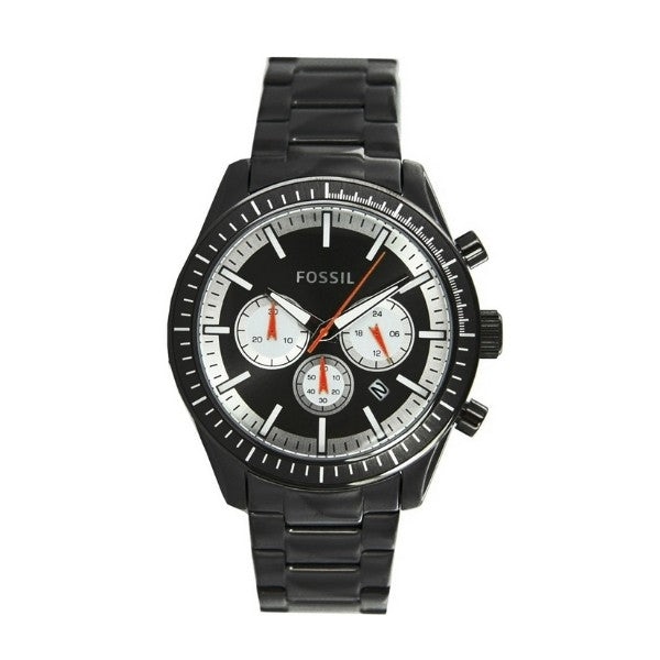 Fossil Automotive Black Chronograph Stainless Steel Men's Watch BQ1259