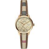 Burberry Women’s Swiss Made Leather Strap Gold Dial Women's Watch  BU10114 - The Watches Men & CO