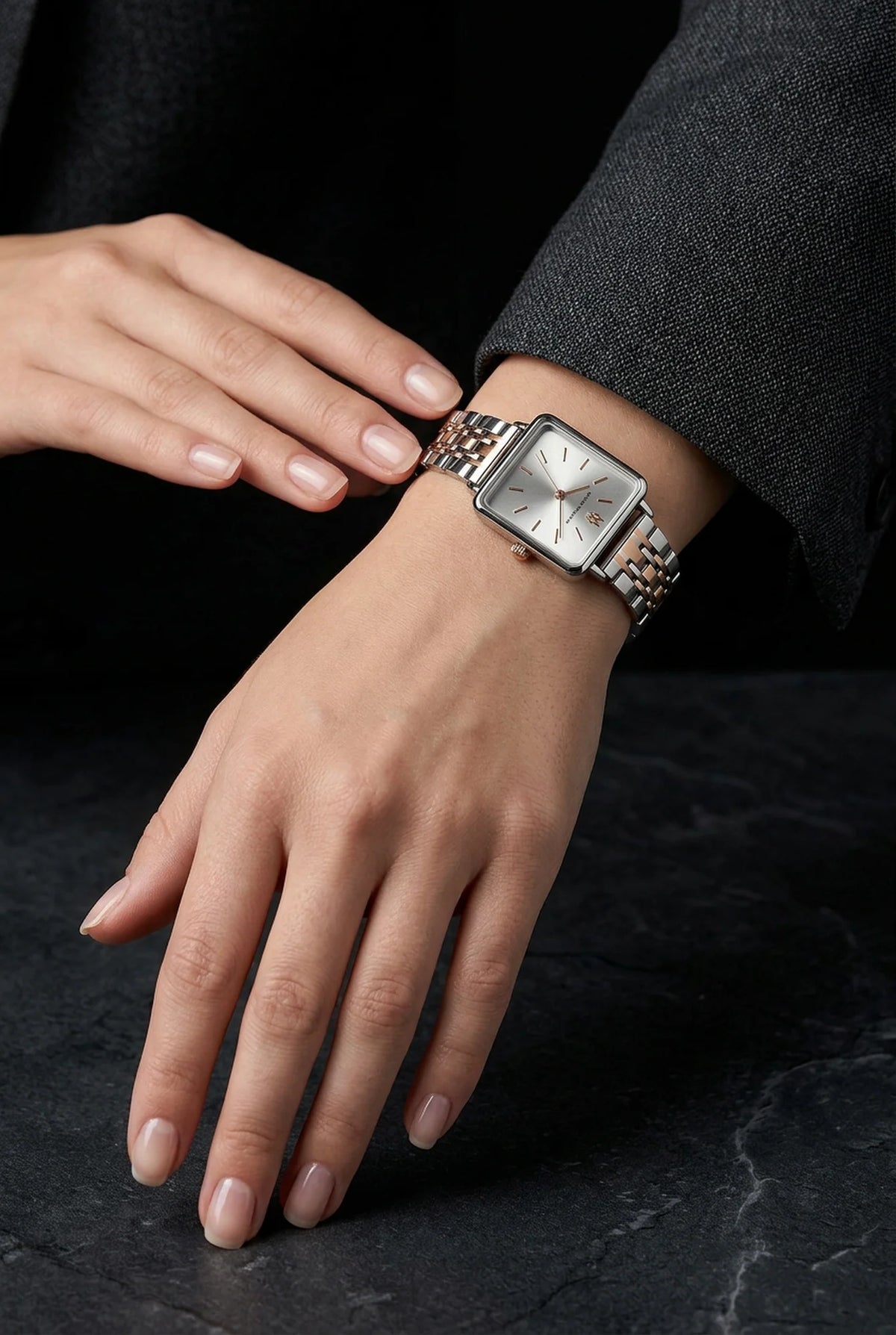 Marc Jacobs Vic Silver Dial Two Tone Women's Watch - MJ3463
