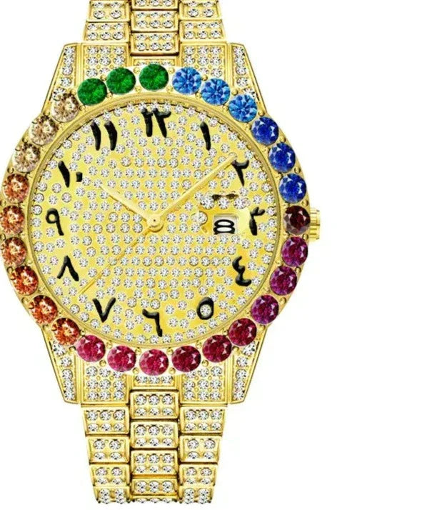 Big Daddy Bling Gold Arabic Numeral Watch