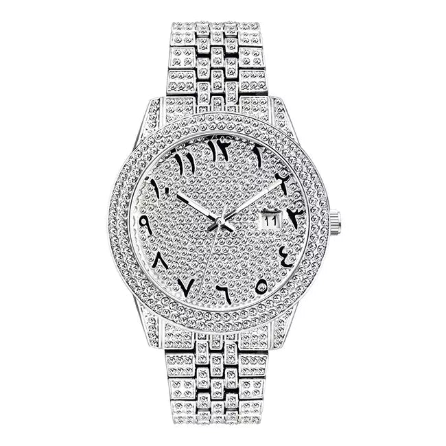 Big Daddy Bling Diamond Arabic Numeral Watch