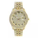 Big Daddy Bling Gold Arabic Numeral Watch