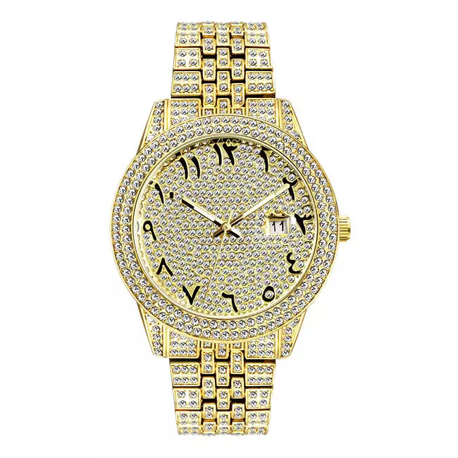 Big Daddy Bling Gold Arabic Numeral Watch