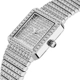 Big Daddy Square Bling Silver Women's Watch