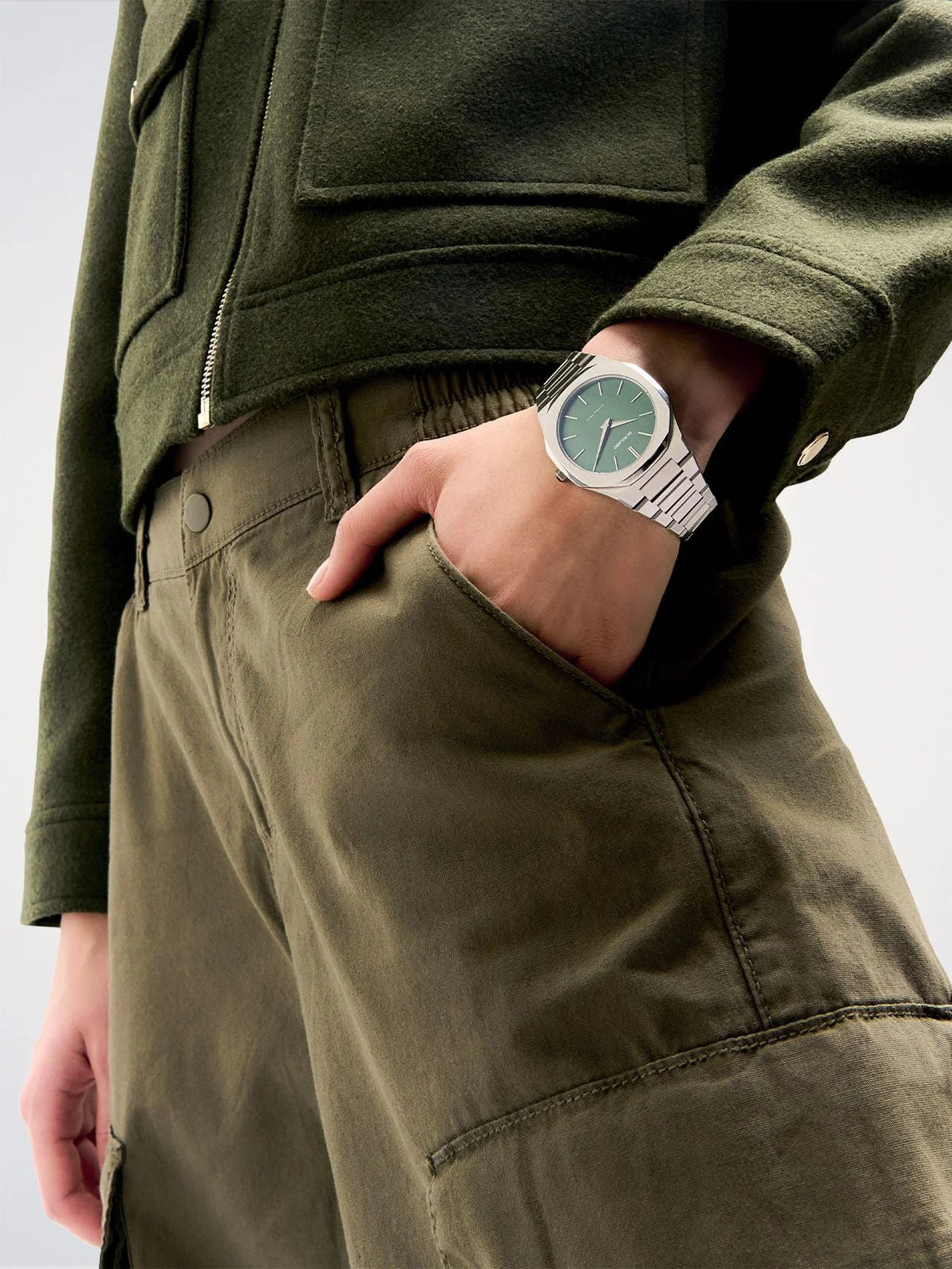 D1 MILANO Unisex Stainless Steel Green Watch | D1-UTBJ06