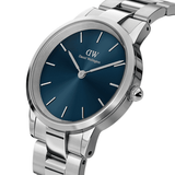 Daniel Wellington Watch Blue Iconic Link 36mm Silver