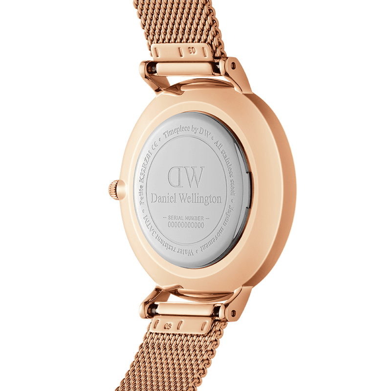 Daniel Wellington Petite Amber Brown Dial Rose Gold Watch