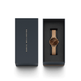 Daniel Wellington Petite Amber Brown Dial Rose Gold Watch