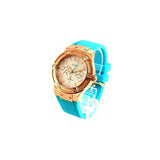 Guess Jet Setter Silver Dial Silicone Strap Ladies Watch W0564L3