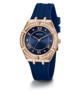 Guess Rose Gold Cosmo Blue Strap Women's Watch GW0034L4 (DEFECT)