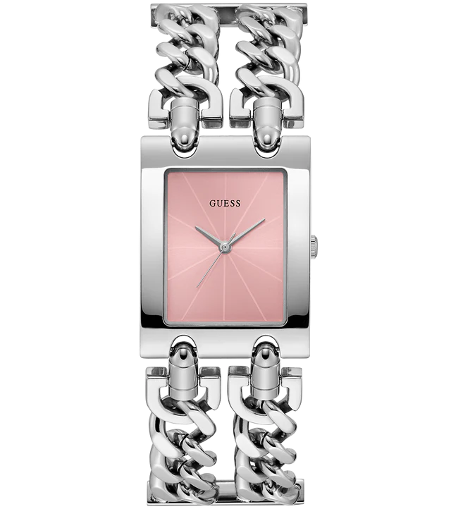 GUESS Mod Heavy Metal Ladies Silver Tone Analog Watch - GW0740L1