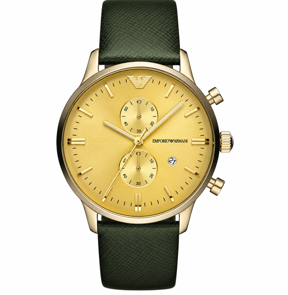Emporio Armani Green Leather Watch AR1722