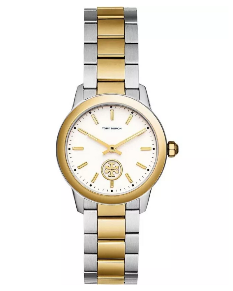 Tory Burch Rose Gold & Silver Collins Cream Dial Women's Watch TBW1305