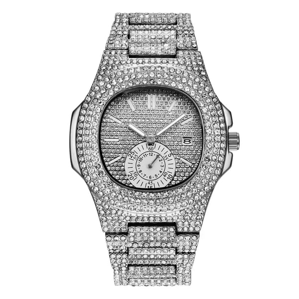 Big Daddy Baguette Bling Diamond Watch